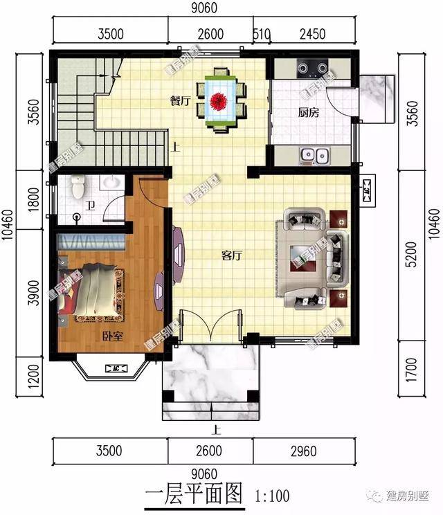 3栋面宽9米多的农村自建房,平屋顶的小户型,美观造价低