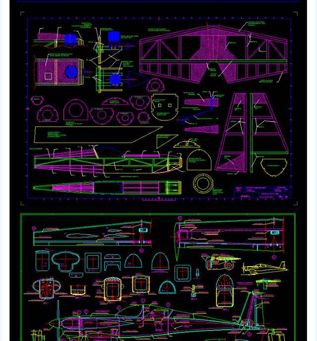 这种庞大的交通工具建造前,必然有飞机航模cad图纸,如果你想研究一下