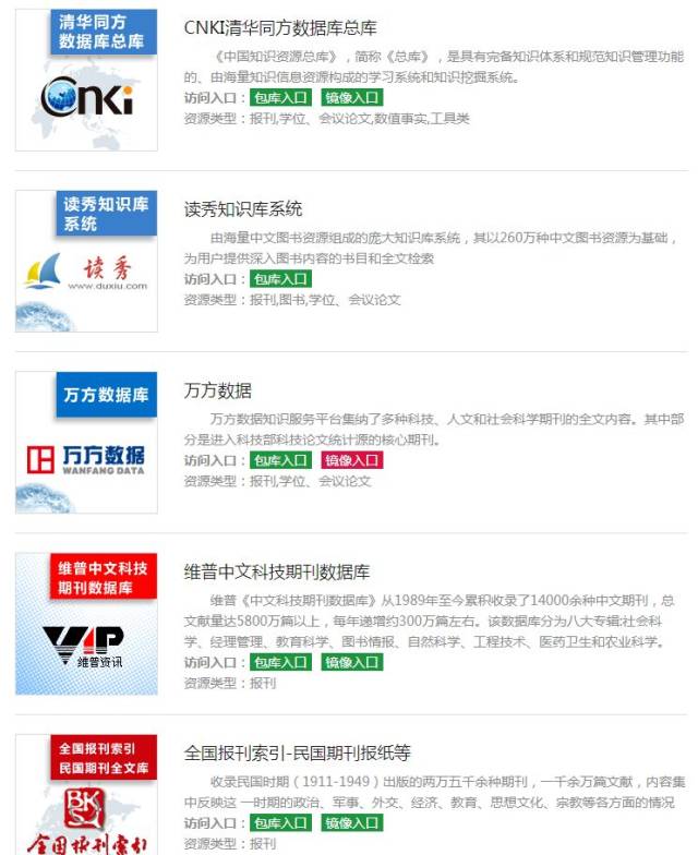 广西图书馆中文数据库资源超级丰富,包含国内知网,万方,维普,龙源