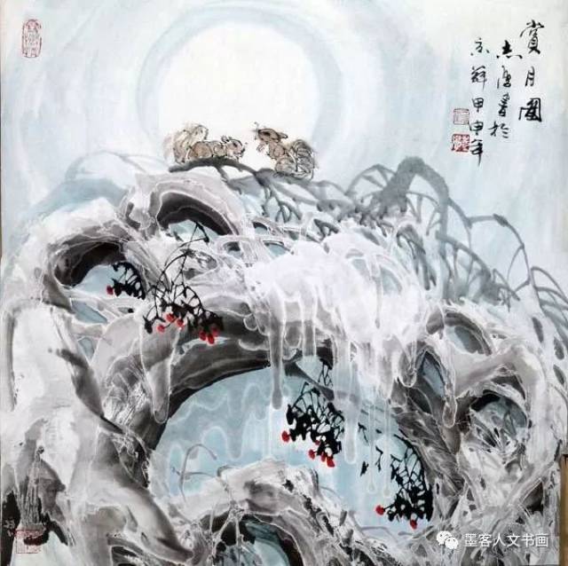 于志学的冰雪山水画:体现了"墨有韵,白有光"的中国水墨画审美内涵.