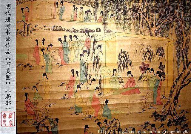唐伯虎的《百美图》,个个婀娜多姿,娇艳妩媚,绝色天香