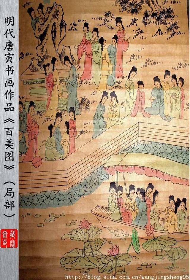 唐伯虎的《百美图》,个个婀娜多姿,娇艳妩媚,绝色天香