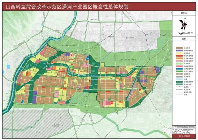 潇河产业园区规划图 潇河产业园区包括太原市清徐县,小店区大部分