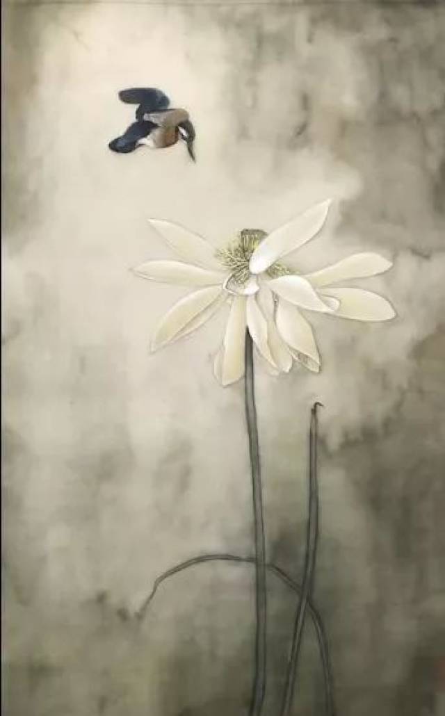 七紫《残荷》工笔设色 钱蕾
