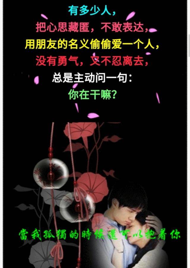 想联系,怕打扰,友情也好,爱情也罢,只是默默的陪伴,就