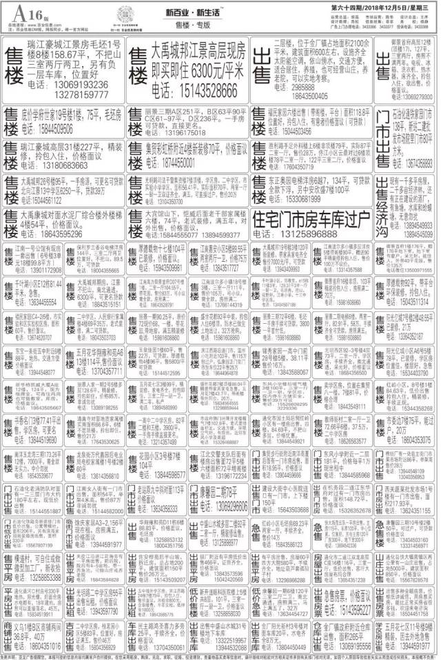 百业信息报 第64期 12月5日