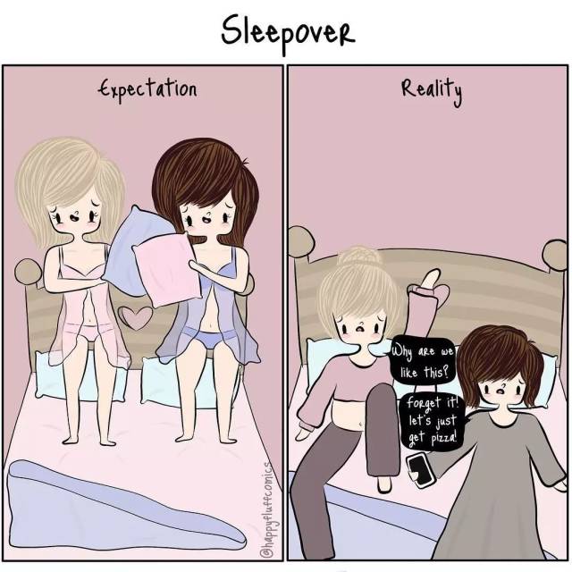 朋友圈最真实的漫画:这才是女人最舒服的状态