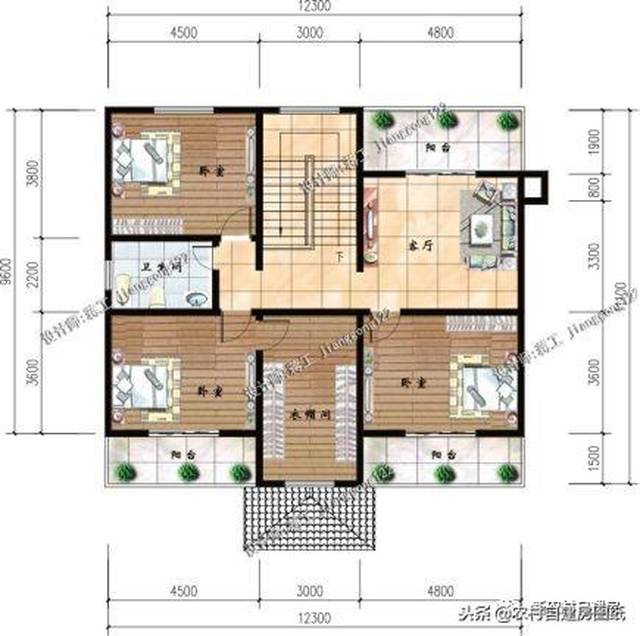 6款农村带堂屋别墅户型图,2经典6奢华,造价都不超过30