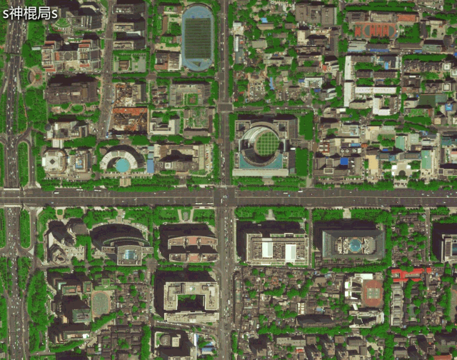 从卫星图看,工商银行的总行就位于复兴门内街和闹市口北街相交的路口图片
