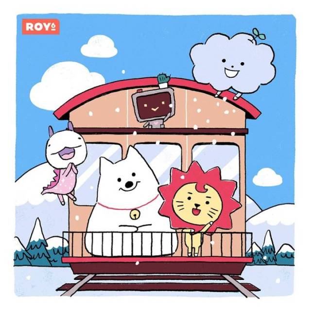 王源roy6家族萌宠集体出动,坐着火车来一次雪中旅行