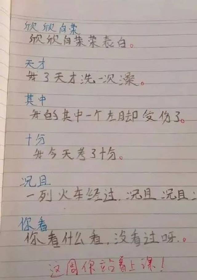哈哈哈哈哈哈,小学生做作业全凭想象力,老师批阅作业全靠一口仙气
