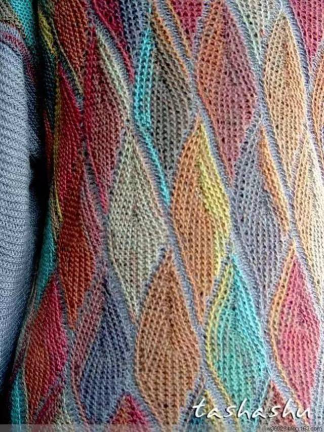 分享一款美丽的树叶棒针织法教程,简单实用,编织毛衣可好看了