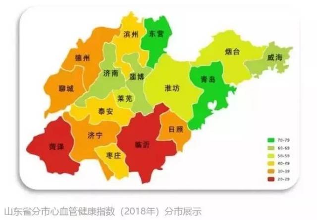 山东17市心血管健康指数,临沂排名第十六