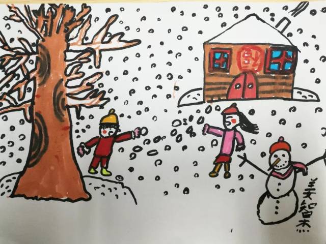 现代实验小学的孩子们 还以雪为主题写诗作画!