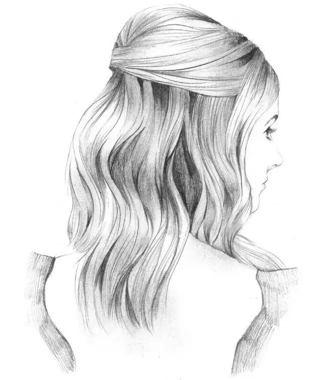 超详细素描教程,一步步教你画出漂亮的女神发型