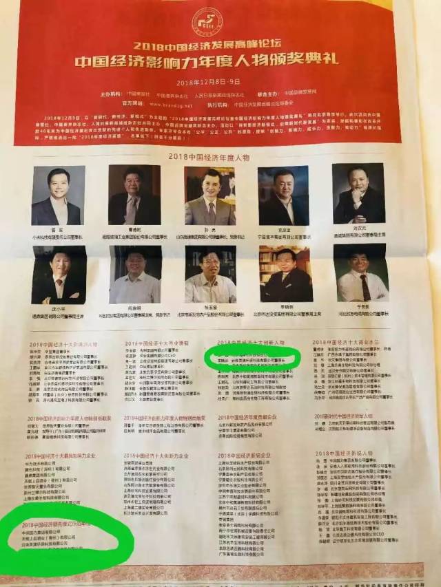 中国商报社,中国商界杂志社,人民日报等联合刊登报纸