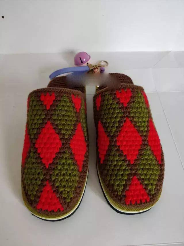 棒针织棉鞋,附图文教程～毛线编织棉拖鞋