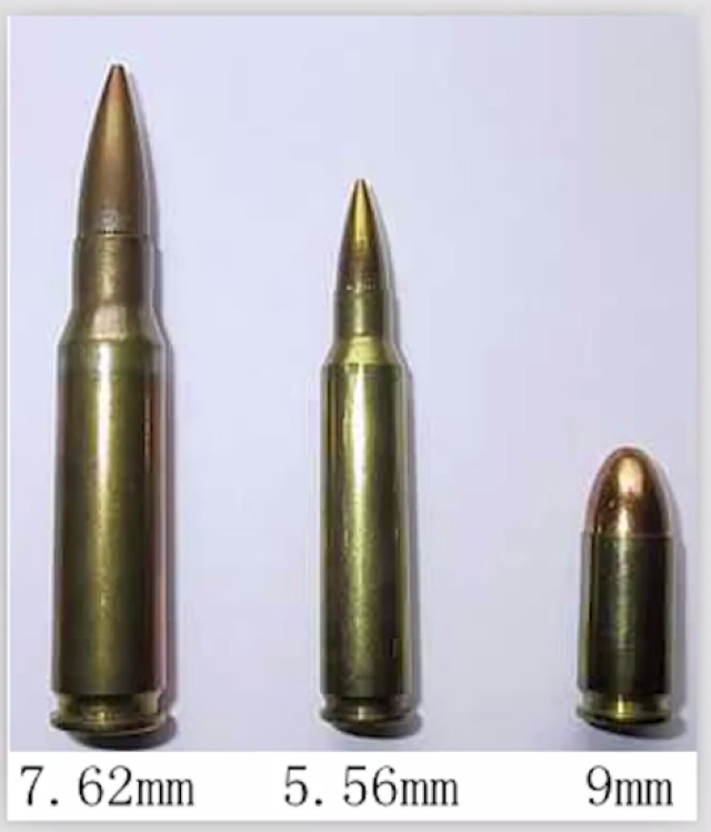 56mm 而这些子弹中,除了特殊的马格南子弹和霰弹以外,常见的三种口径