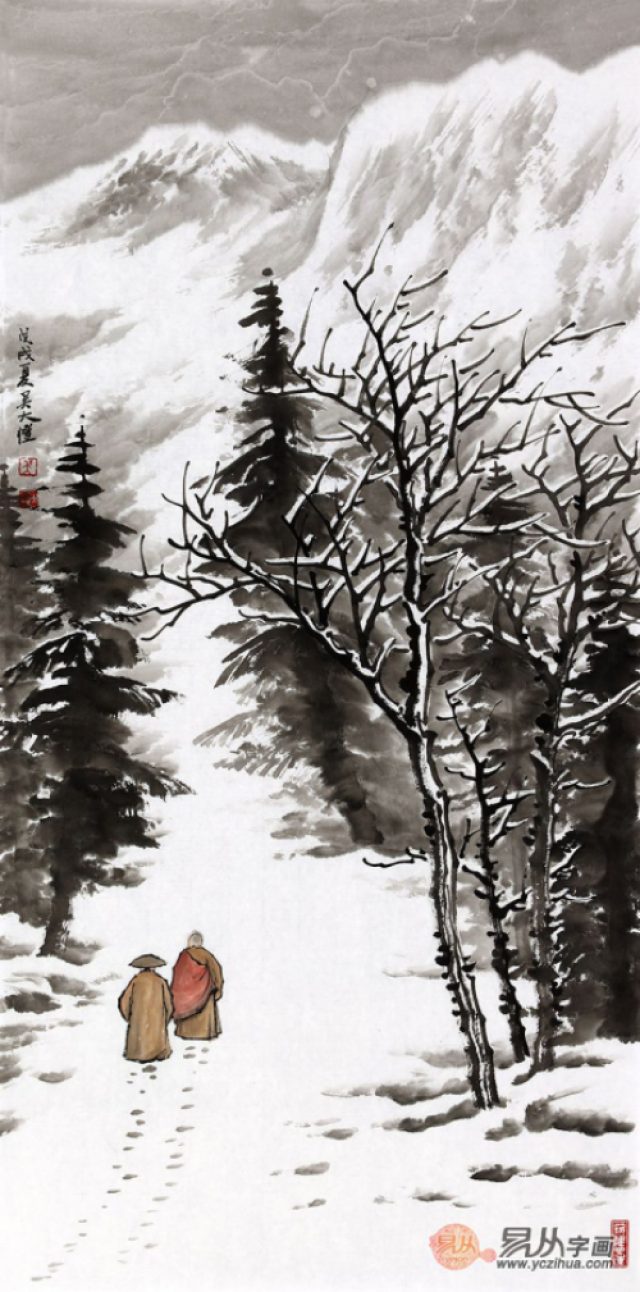 吴大恺唯美雪景山水画作品欣赏 海内外颇受欢迎的雪景