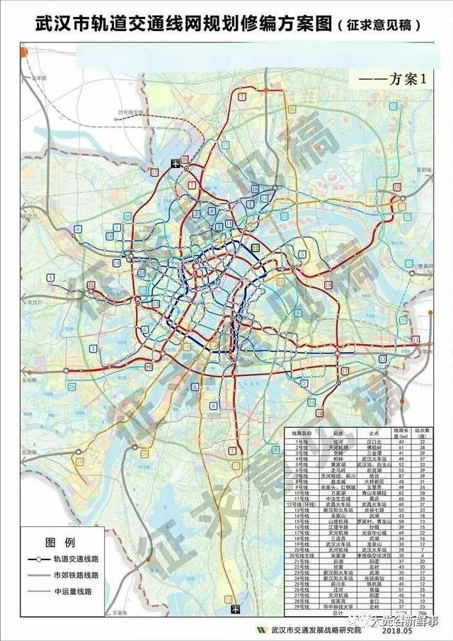 这是等待批准的武汉地铁第四轮规划图