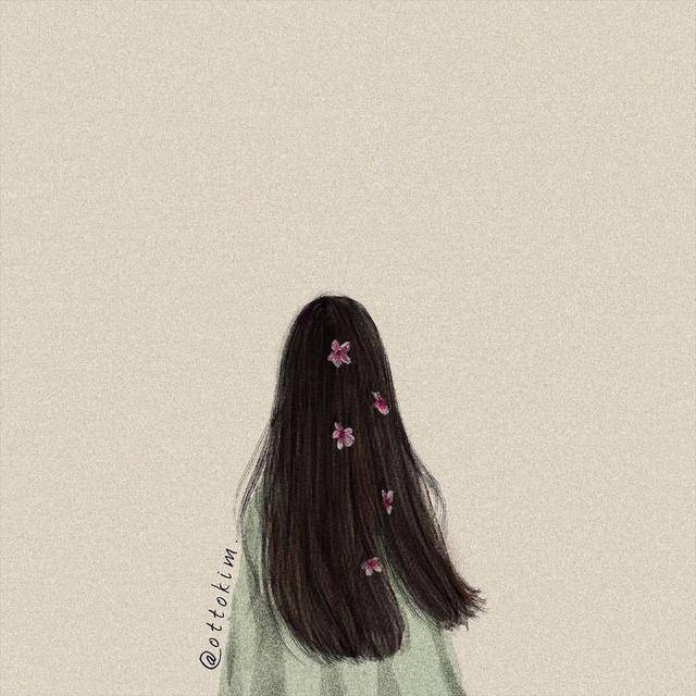 森系少女手绘,拿去做头像吧