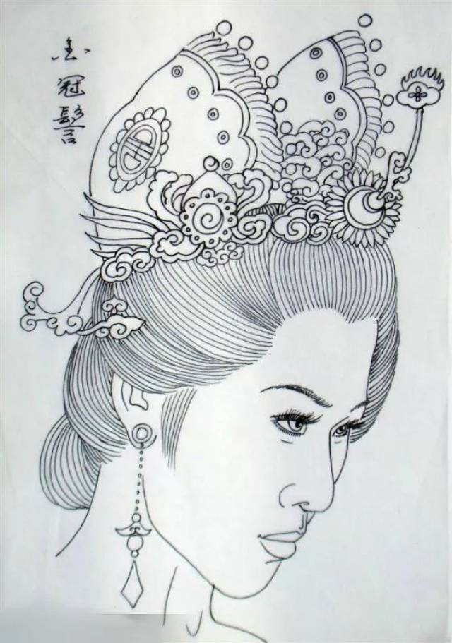 素材-各种古装发型的画法
