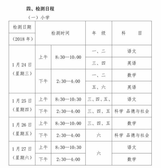 2019年寒假快了?这是上学年中小学期末检测和放寒假时间