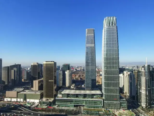 国贸三期建成后  我放手,你飞吧  高空,北京国贸三期b项目内外核心筒