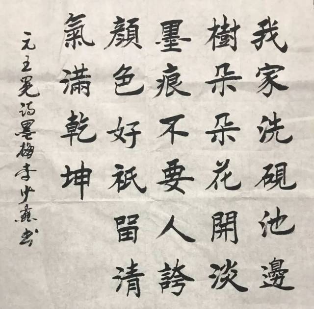 李少鑫《书法 墨梅》 .