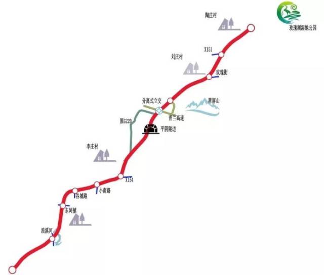全长440米,双向四车道,进口采用端墙式洞门,出口采用削竹式洞门,风格