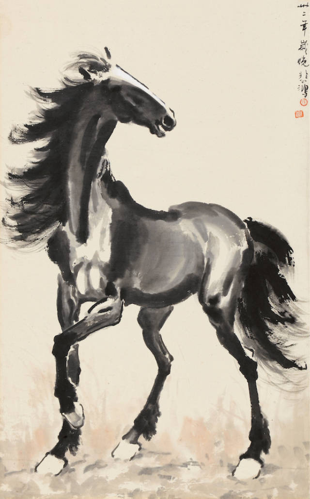 徐悲鸿骏马图