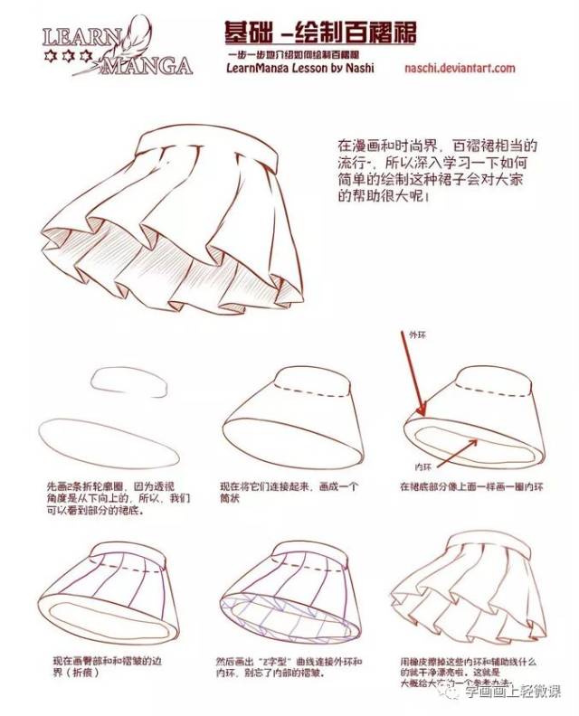 别污(教你画好百褶褶皱)百褶裙画法大全