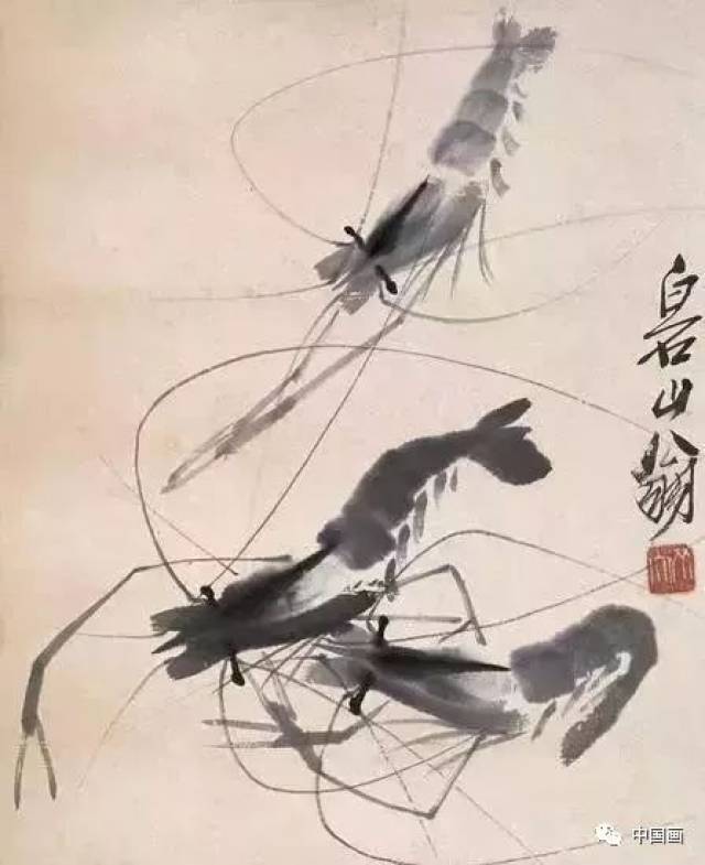 齐白石画虾