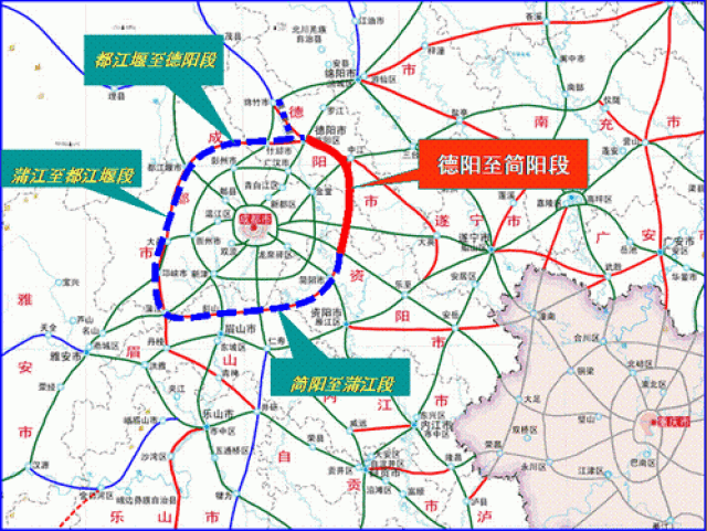 德简高速(成都经济区环线高速公路德阳至简阳段)预计全线通车时间为明