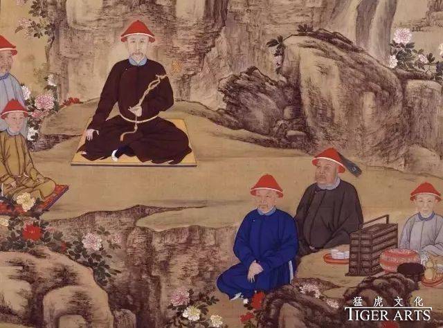 清胤禛行乐图轴局部(图  )
