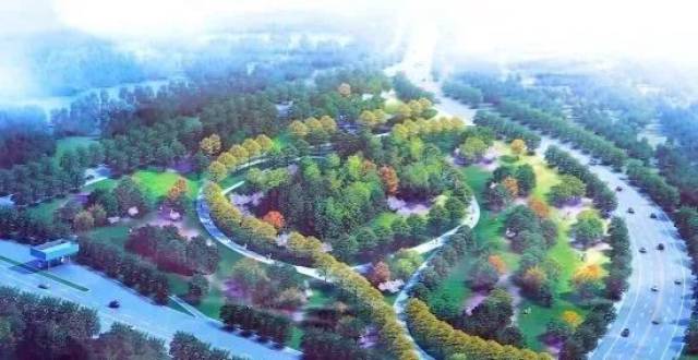 八里湖大桥西桥头景观绿化工程 项目位于沙阎路和长虹西大道的丁字