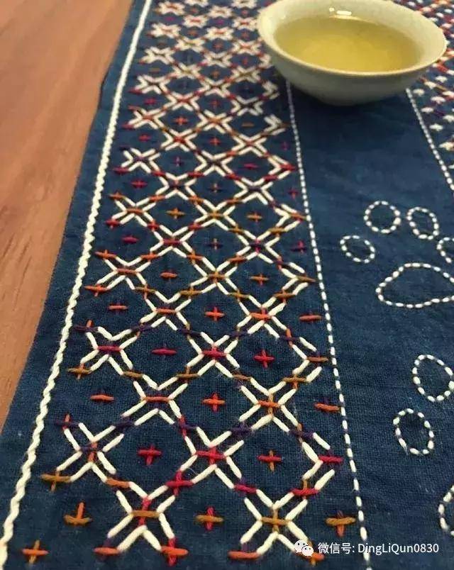 【刺绣作品】刺子绣衣物,包包,垫子等作品欣赏