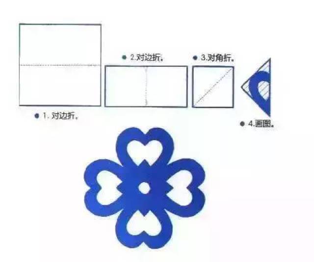 幼儿园新年窗花:心形剪纸