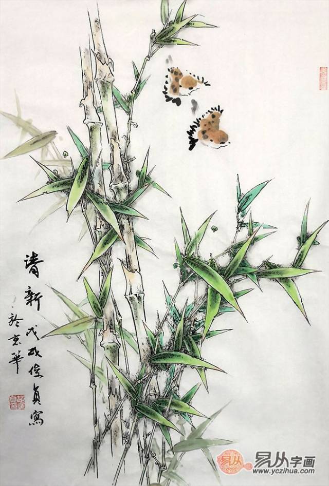 画家赵俊贞擅长画竹,一起欣赏他的彩竹画