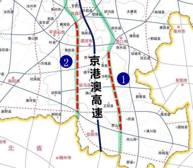 具体项目是: 2,许昌至信阳高速公路,经许昌市建安区,漯河市临颍县