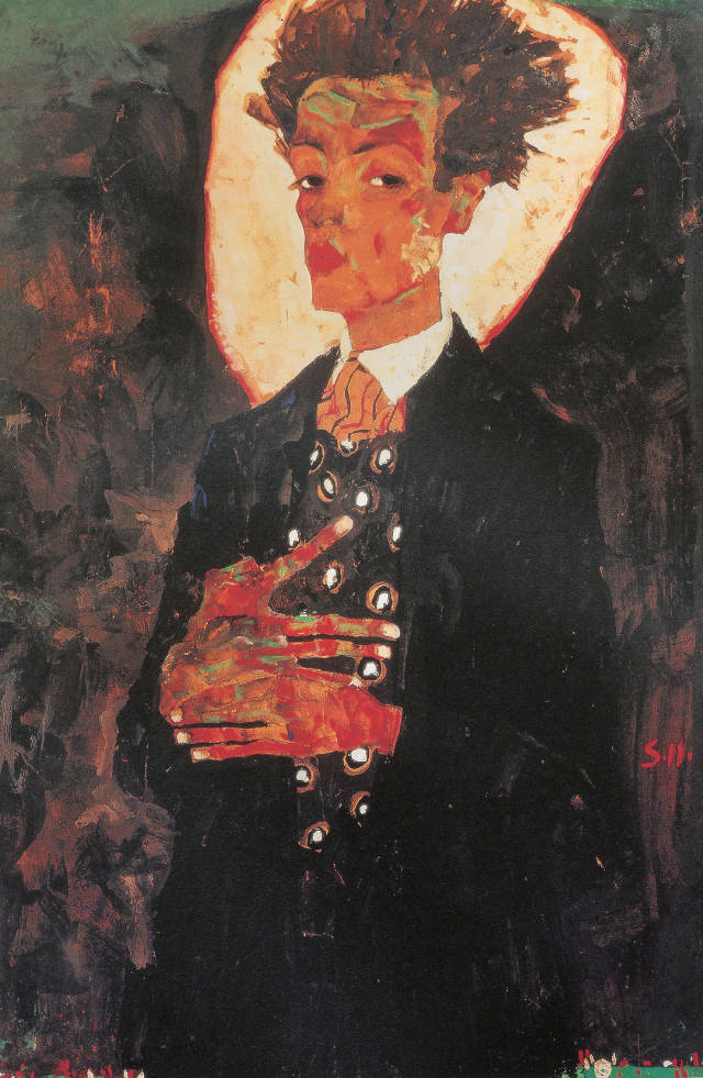 席勒自画像,1911年