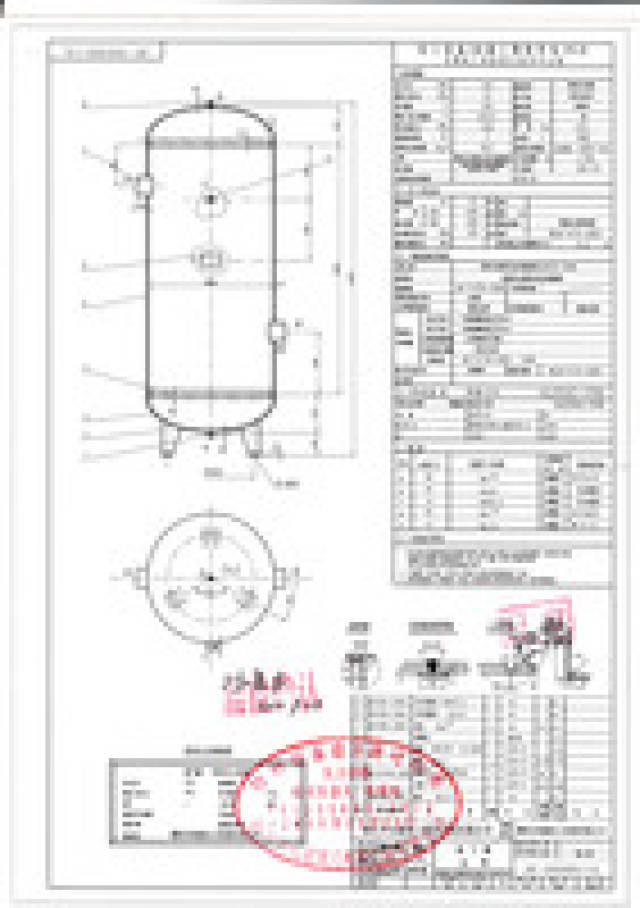 储气罐的结构图纸(图)  储气罐(压力容器),又名压