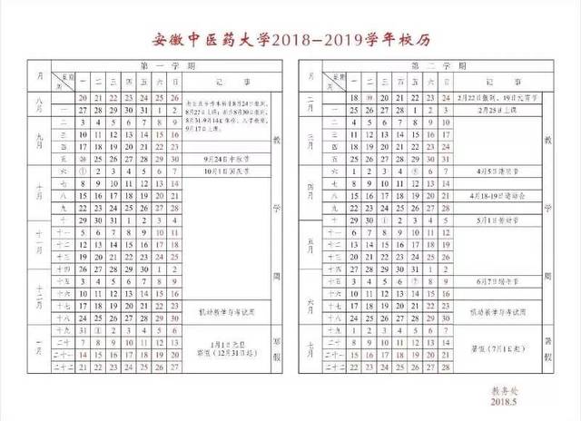 安徽中医药大学校历 与此同时 同样突破50天假期大关的高校是 合肥