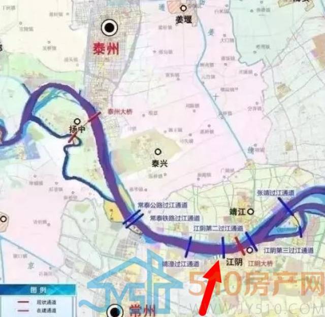 这条过江通道公路部分建成后将成为连接江阴,靖江的城际间快速路,而非