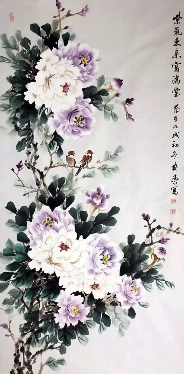 画家段晓利(秦凤)——牡丹国色香,梅花苍劲俏