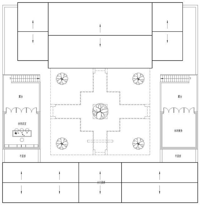 自建四合院 二层平面图