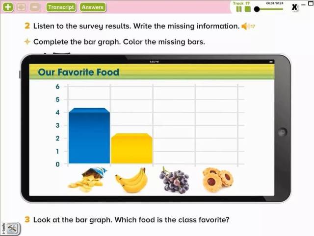 answers number of students, the survey question