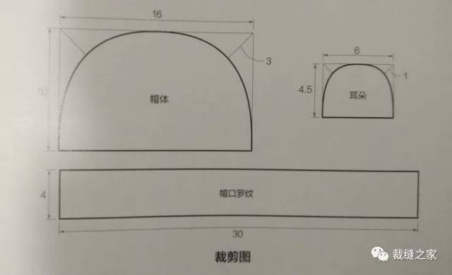 天太冷,收集的几款帽子手套裁剪图!