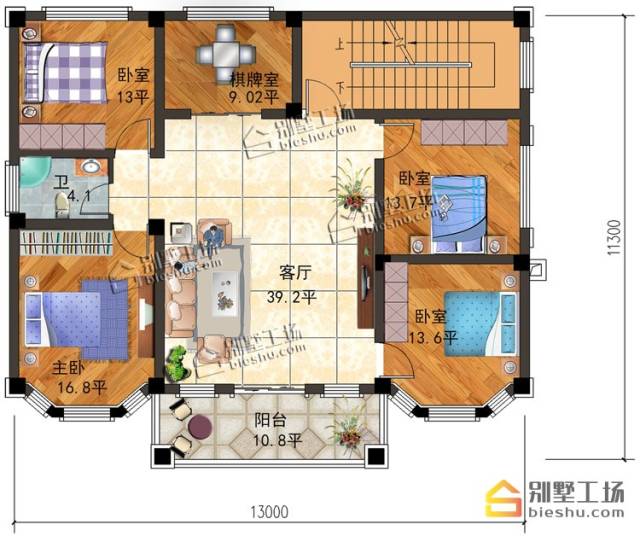 农村四层自建别墅,功能齐全,10室带屋顶花园的设计绝对适合你的大家庭