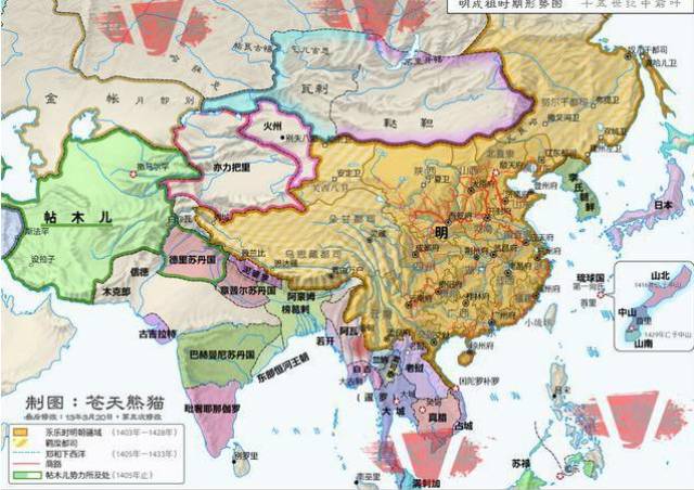 明朝号称两京十三省,为何地图上却标了十六块还有一块是哪里
